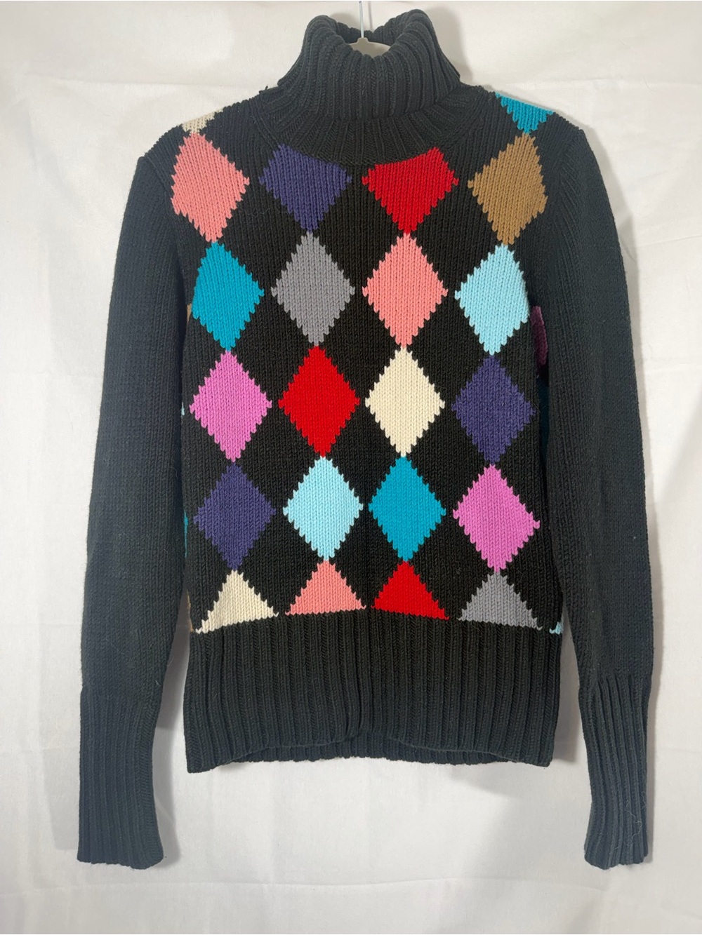 The Limited Women's Multi-coloured vintage knitted turtleneck sweater